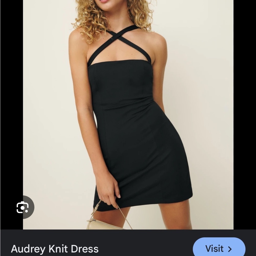 Reformation Black Knit Dress